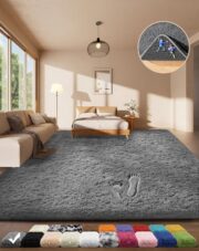 Washable Plush Shag Area Rug for Living Room and Bedroom - Image 2