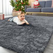Washable Plush Shag Area Rug for Living Room and Bedroom - Image 2