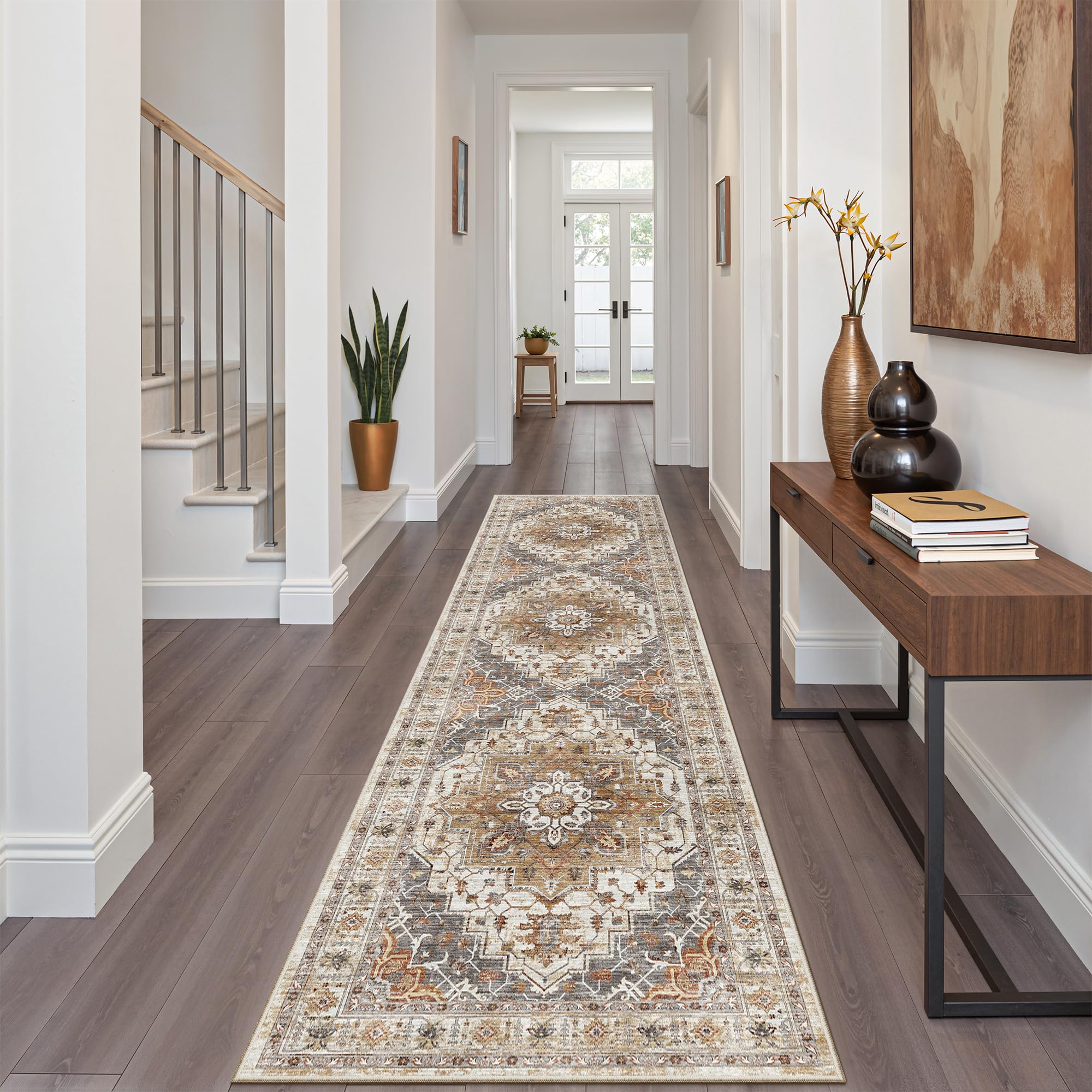Version 1.0.0 Washable Runner Rug for Hallways and Entryways - Image 1