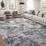 Modern Abstract Area Rug for Living Room and Bedroom