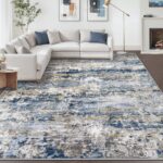 Modern Abstract Area Rug for Living Room and Bedroom